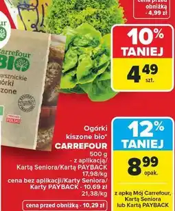 Carrefour Ogórki kiszone bio Carrefour Bio oferta