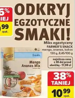 Carrefour Miks egzotyczny FARMER'S SNACK (mango, ananas, kokos) oferta