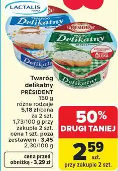 Carrefour Twaróg delikatny PRÉSIDENT oferta
