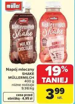 Carrefour Napój mleczny Shake Müllermilch oferta