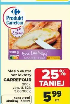 Carrefour Masło ekstra bez laktozy CARREFOUR oferta