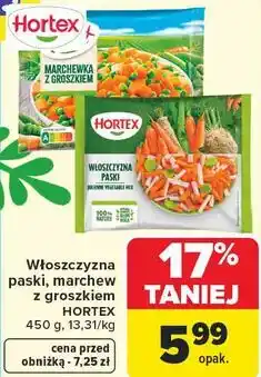 Carrefour Włoszczyzna paski, marchew z groszkiem HORTEX oferta