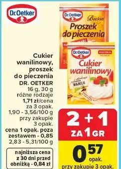 Carrefour Cukier wanilinowy, proszek do pieczenia Dr. Oetker oferta