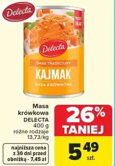 Carrefour Masa krówkowa Kajmak Delecta oferta