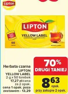 Carrefour Herbata czarna Lipton Yellow Label oferta