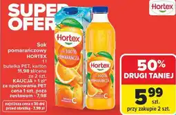 Carrefour Sok pomarańczowy HORTEX oferta