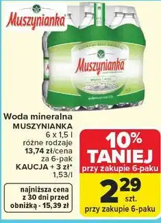 Carrefour Woda mineralna Muszynianka oferta