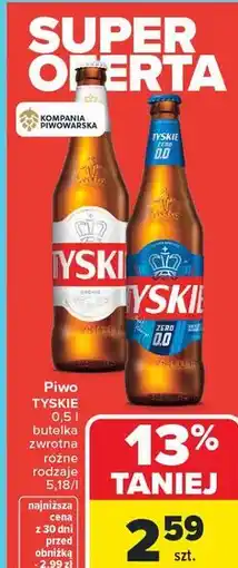 Carrefour Piwo Tyskie oferta