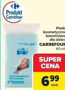 Carrefour Płatki kosmetyczne bawełniane dla dzieci Carrefour oferta