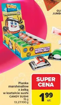 Carrefour Pianka marshmallow z żelką w kształcie sushi CANDY SUSHI oferta