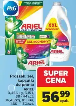 Carrefour Proszek, żel, kapsułki do prania Ariel oferta