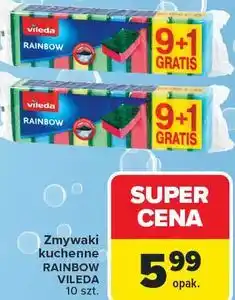 Carrefour Zmywaki kuchenne RAINBOW VILEDA 10 szt oferta