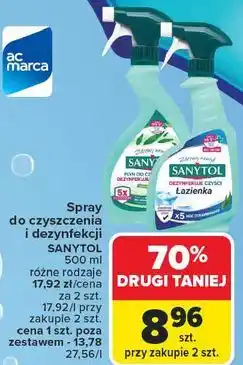 Carrefour Spray do czyszczenia i dezynfekcji Sanytol (różne rodzaje) oferta