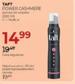 Jawa Drogerie Taft Power Cashmere pianka oferta