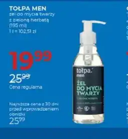 Jawa Drogerie Tołpa Men żel do mycia twarzy oferta