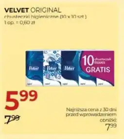 Jawa Drogerie Chusteczki Velvet Original oferta