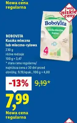 Lidl Kaszka mleczna lub mleczno-ryżowa różne rodzaje oferta