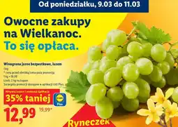 Lidl Winogrona jasne bezpestkowe, luzem oferta