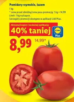 Lidl Pomidory rzymskie, luzem oferta