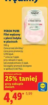 Lidl Filet wędzony z piersi indyka w plastrach oferta