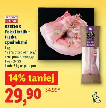 Królik – tuszka z podrobami