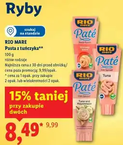 Lidl Pasta z tuńczyka różne rodzaje oferta