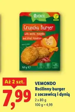 Lidl Roślinny burger z soczewicą i dynią oferta