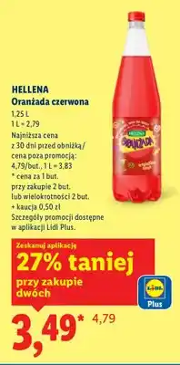 Lidl Oranżada czerwona Hellena oferta