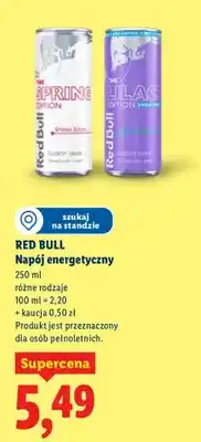 Lidl Napój energetyczny Red Bull różne rodzaje oferta