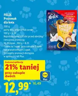 Lidl Przysmak dla kota party mix, original lub ocean oferta