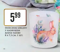 Dino Świecznik szklany z nadrukiem różne wzory oferta