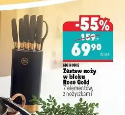 Biedronka Zestaw noży w bloku Rose Gold oferta