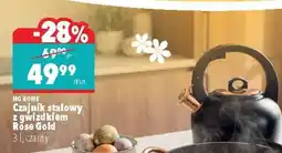 Biedronka Czajnik stalowy z gwizdkiem Rose Gold oferta