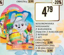 Dino Kolorowanka Wielkanoc z barankiem, zającem z naklejkami oferta