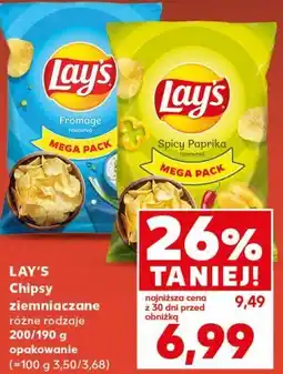 Kaufland Lay's Chipsy ziemniaczane różne rodzaje 200/190 g oferta