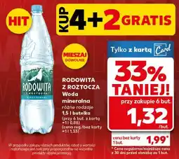 Kaufland Rodowita z Roztocza Woda mineralna różne rodzaje oferta
