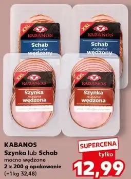 Kaufland Szynka lub Schab mocno wędzone Kabanos oferta