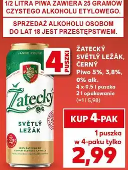 Kaufland Žatecký Světlý Ležák, Černý Piwo oferta