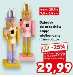 Kaufland Dziadek do orzechów Zając wielkanocny różne rodzaje oferta