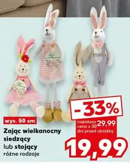 Kaufland Zając wielkanocny siedzący lub stojący różne rodzaje oferta