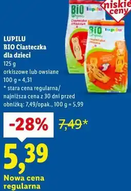 Lidl Lupilu BIO Ciasteczka dla dzieci orkiszowe lub owsiane oferta