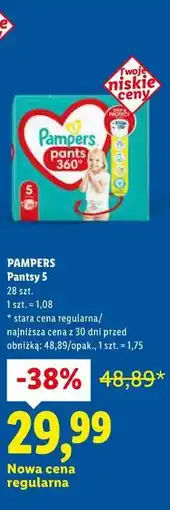 Lidl PAMPERS Pantsy 5 oferta