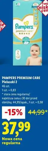 Lidl PAMPERS PREMIUM CARE Pieluszki 2 oferta