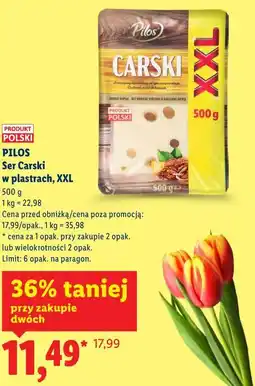 Lidl PILOS Ser Carski w plastrach, XXL oferta
