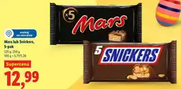 Lidl Mars lub Snickers, 5-pak oferta