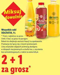 Lidl Wszystkie soki Solevita oferta