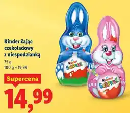 Lidl Kinder Zając czekoladowy z niespodzianką oferta