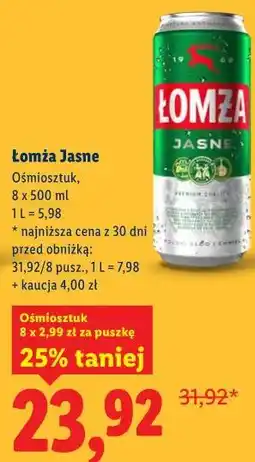 Lidl Piwo Łomża Jasne oferta