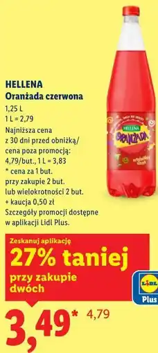 Lidl HELLENA Oranżada czerwona oferta