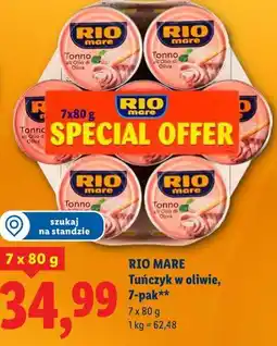 Lidl RIO MARE Tuńczyk w oliwie, 7-pak oferta